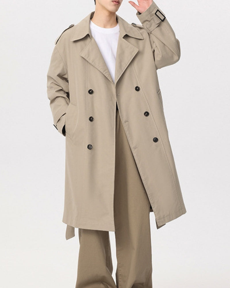 Classic Double-Breasted Trench Coat - Old Money