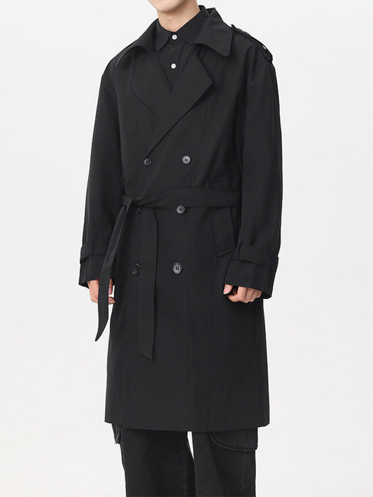 Classic Double-Breasted Trench Coat - Old Money