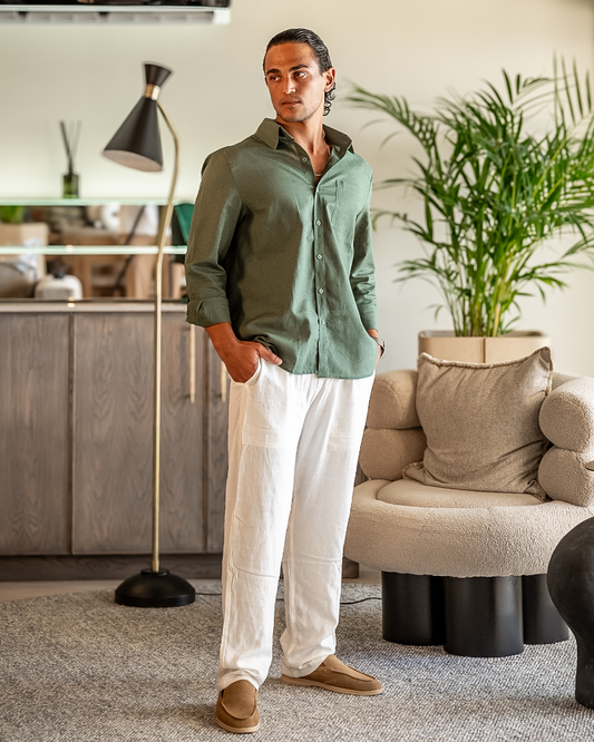 Old Money Linen Combo (Longsleeve) - Old Money