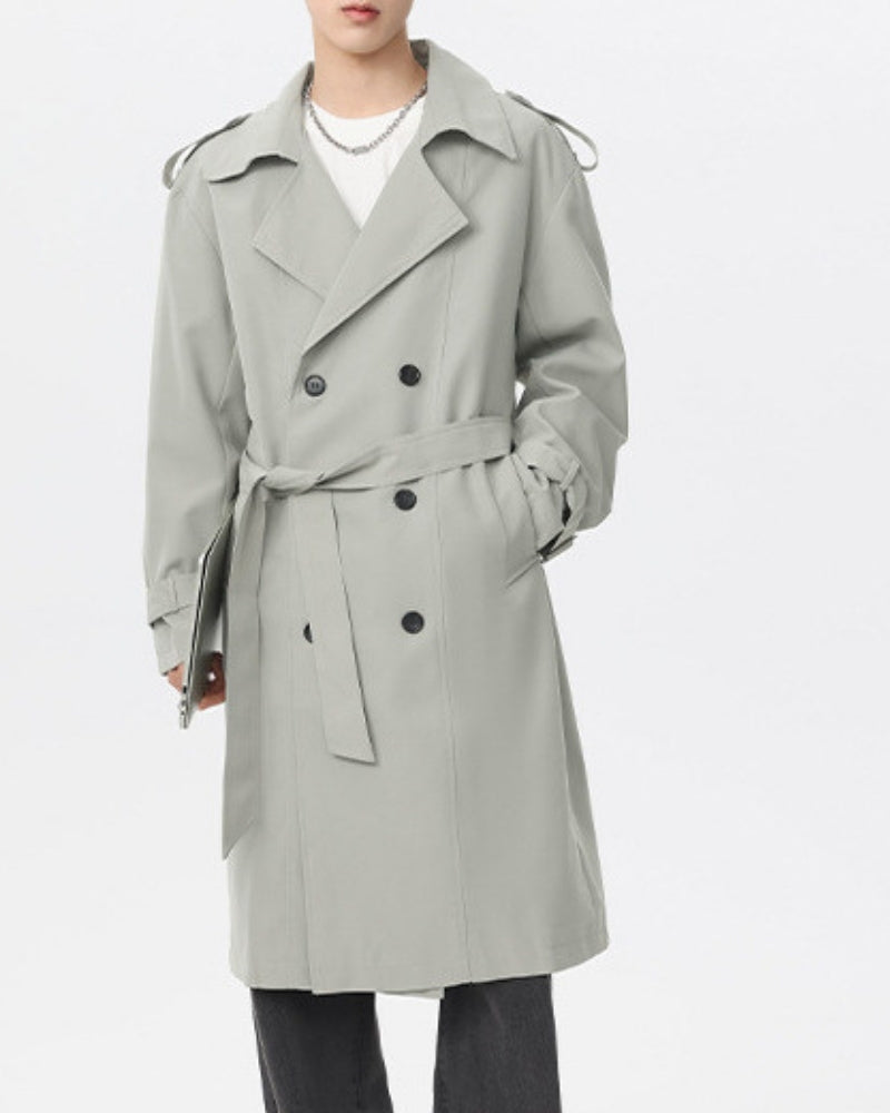 Classic Double-Breasted Trench Coat - Old Money