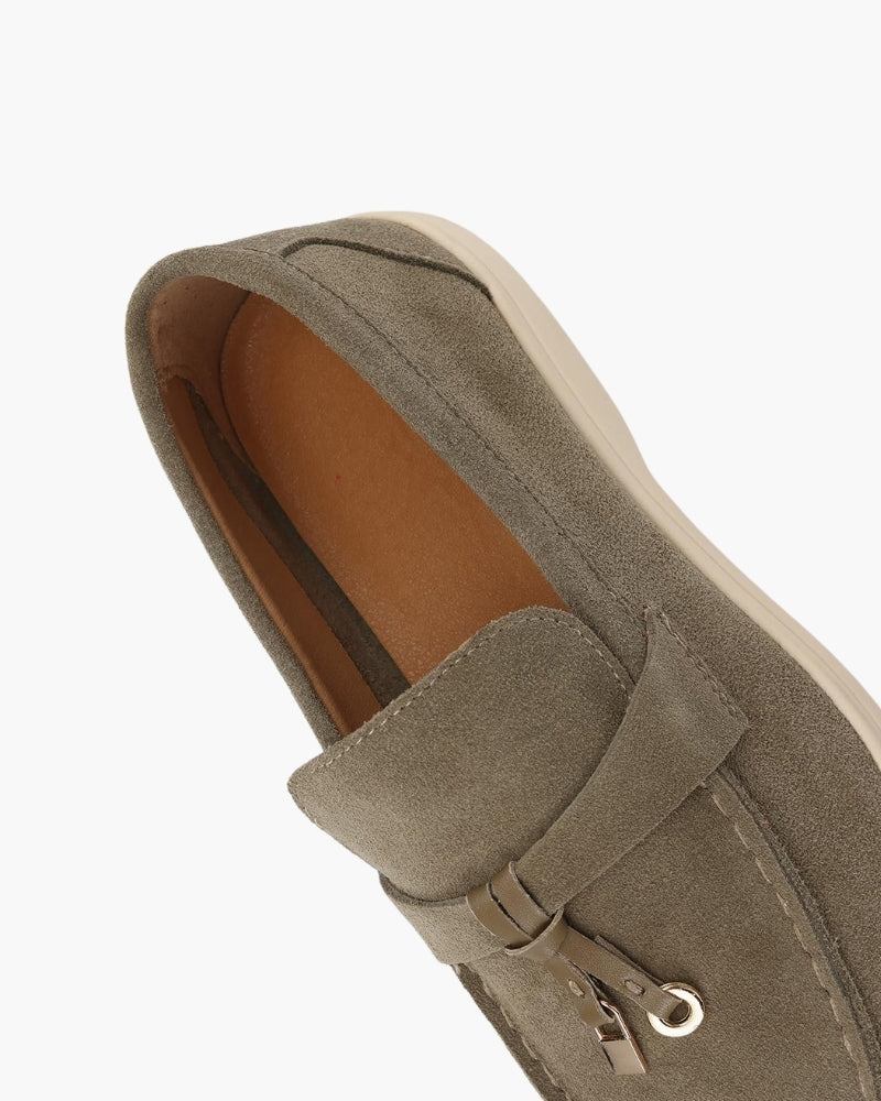 Old Money Suede Lady Loafers - Old Money