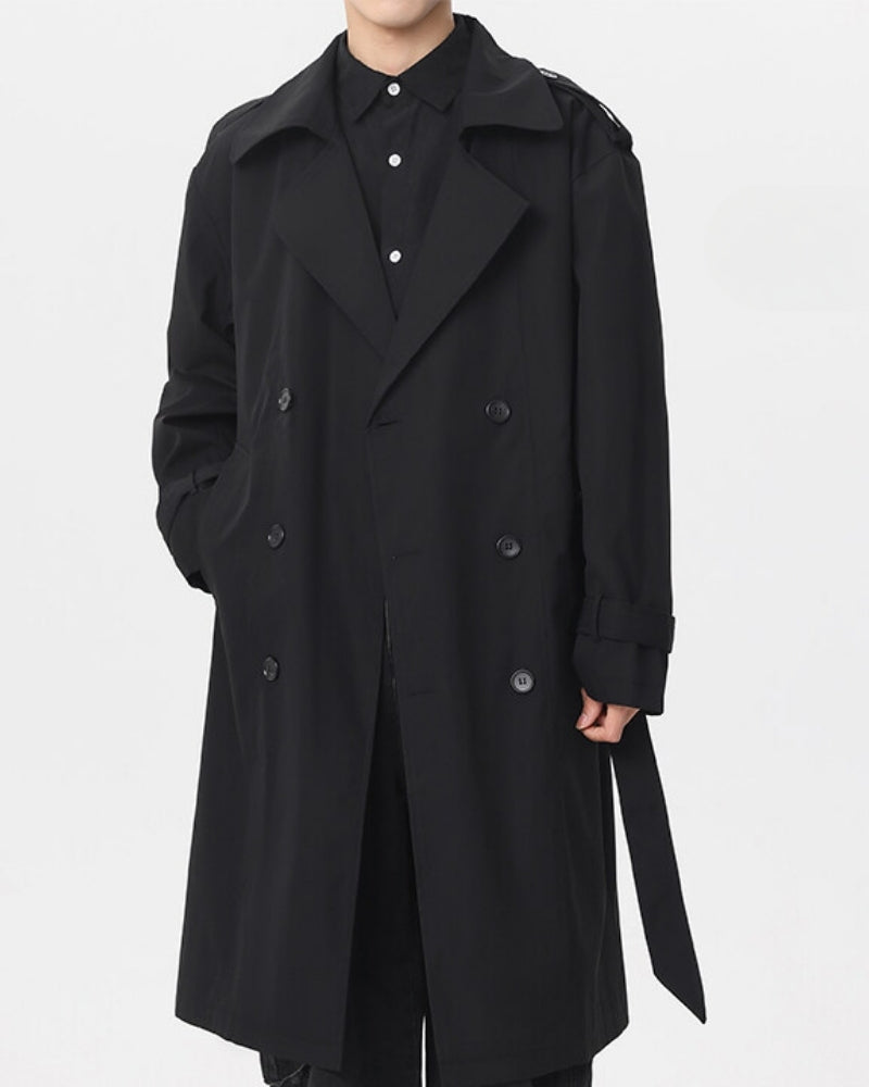 Classic Double-Breasted Trench Coat - Old Money