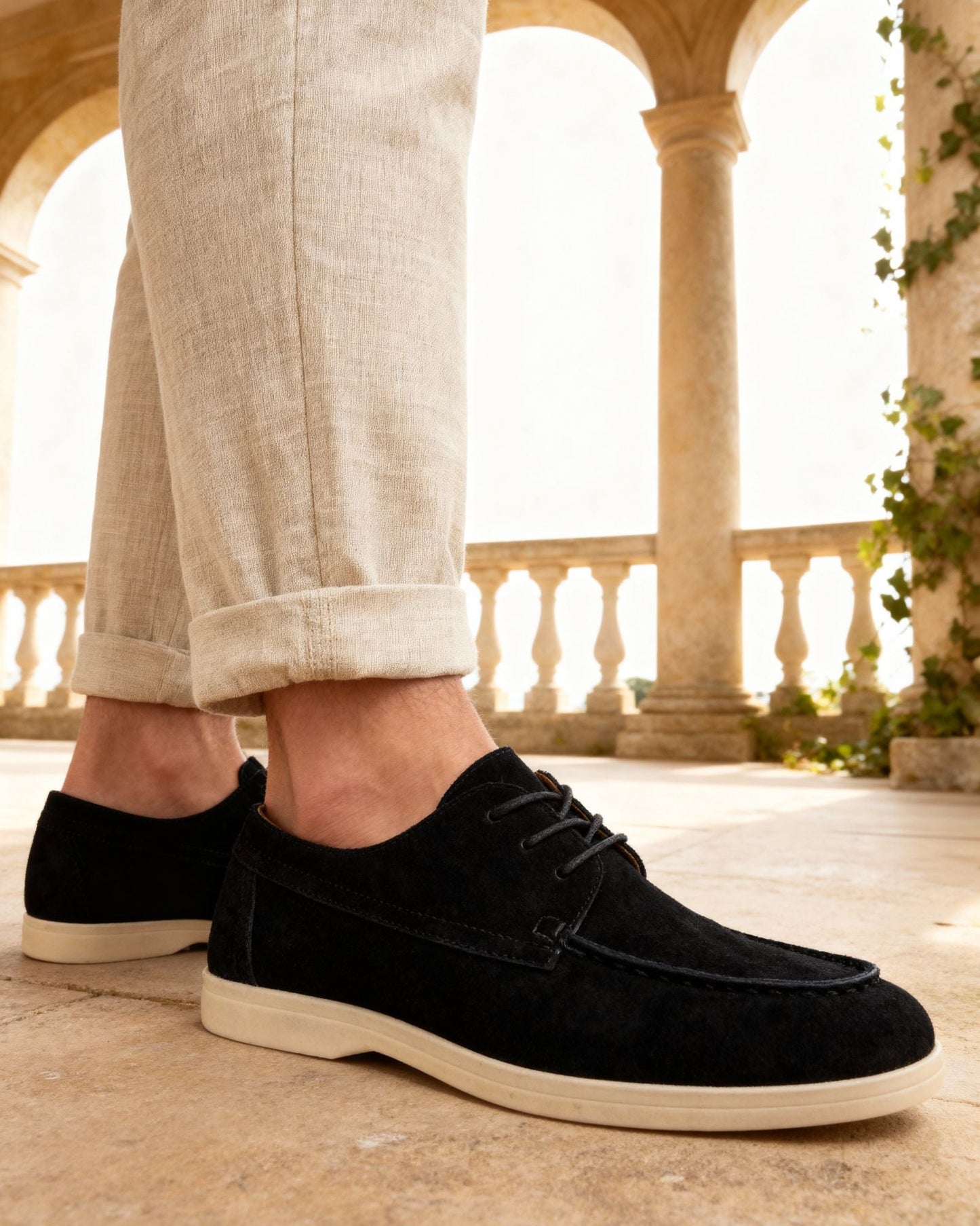 Premium Suede Lace Shoes - Old Money