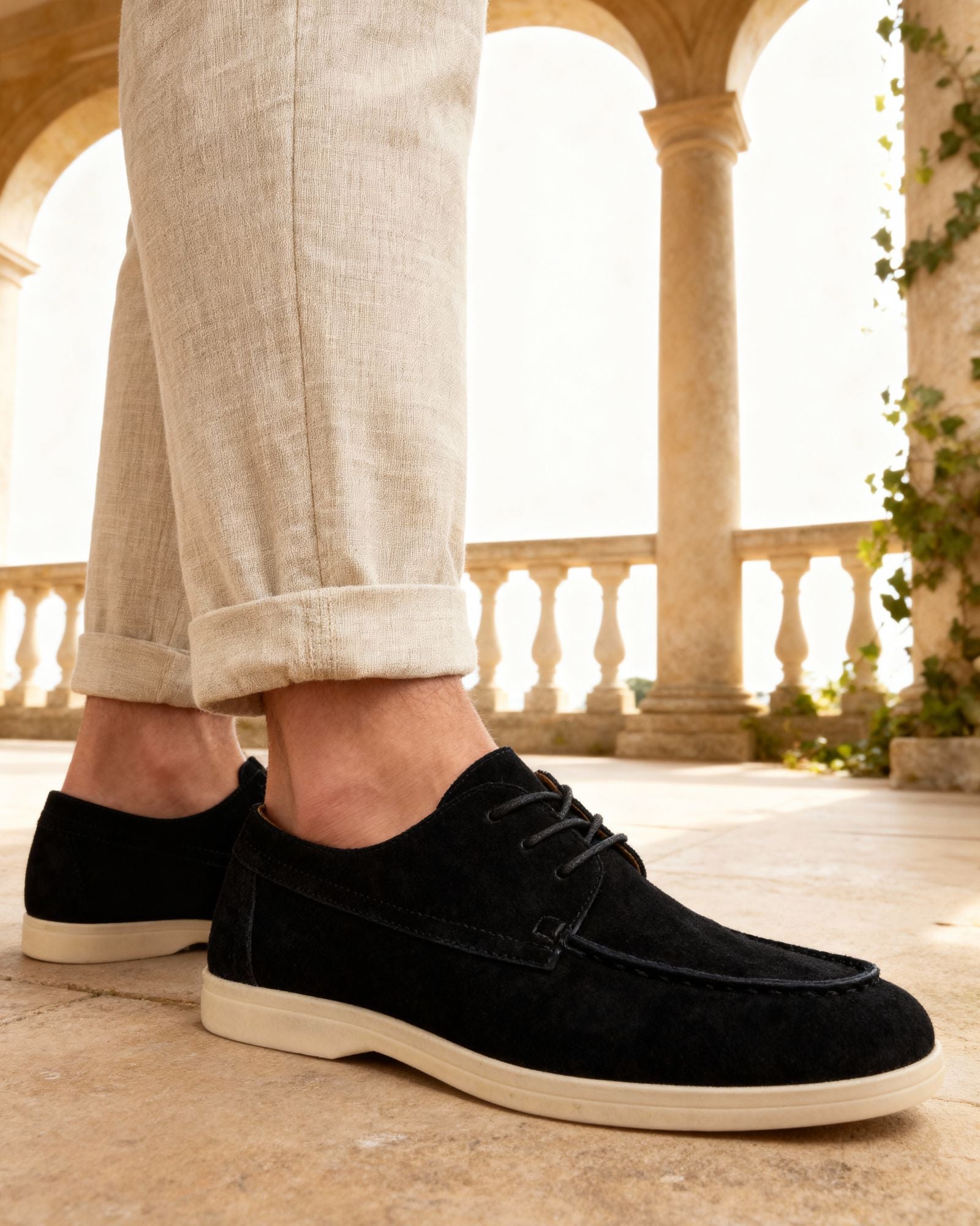 Premium Suede Lace Shoes - Old Money