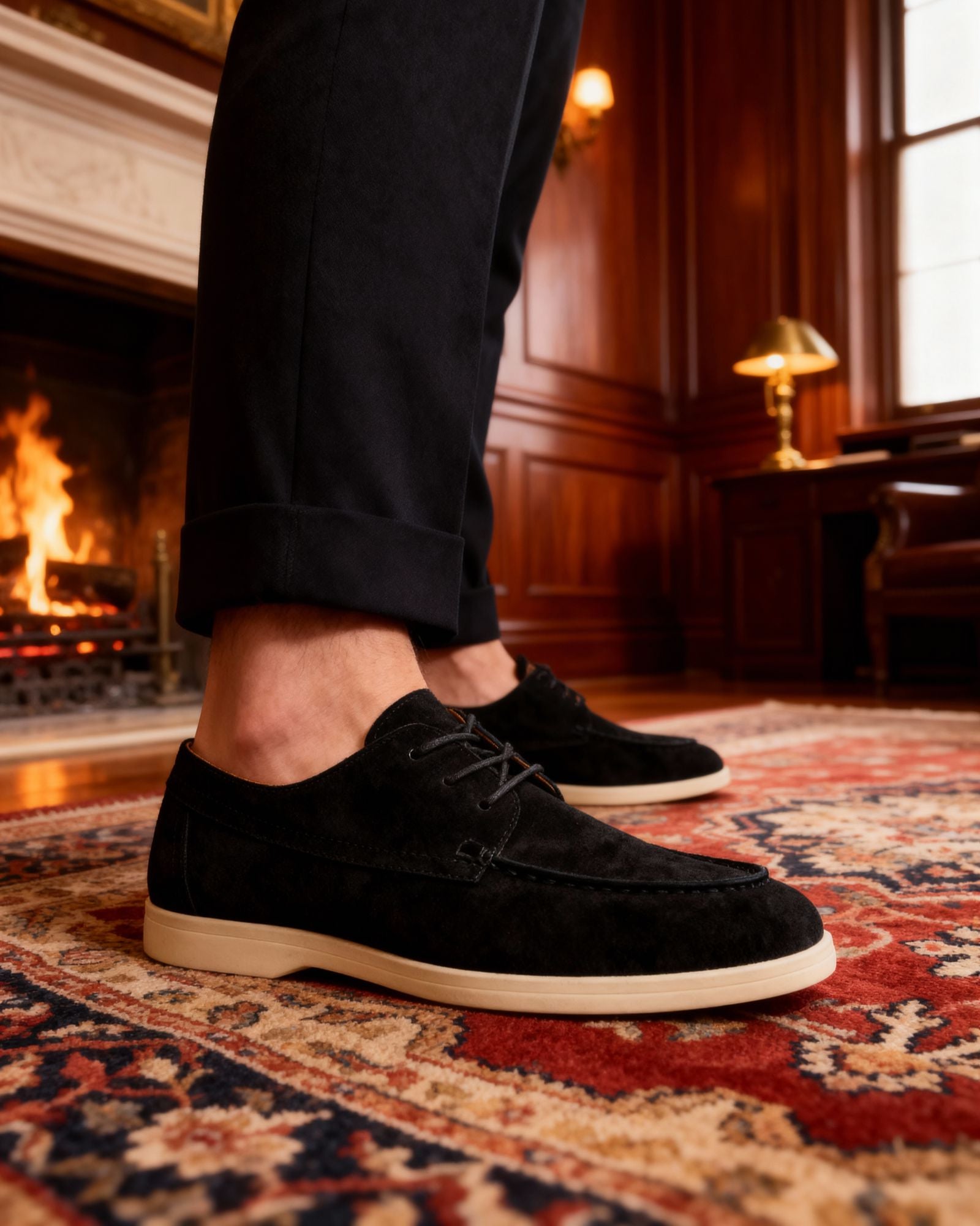 Premium Suede Lace Shoes - Old Money