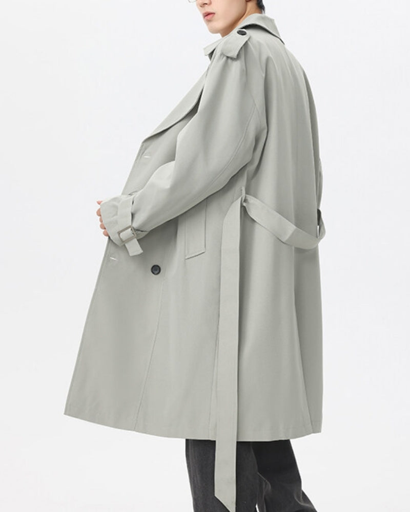 Classic Double-Breasted Trench Coat - Old Money