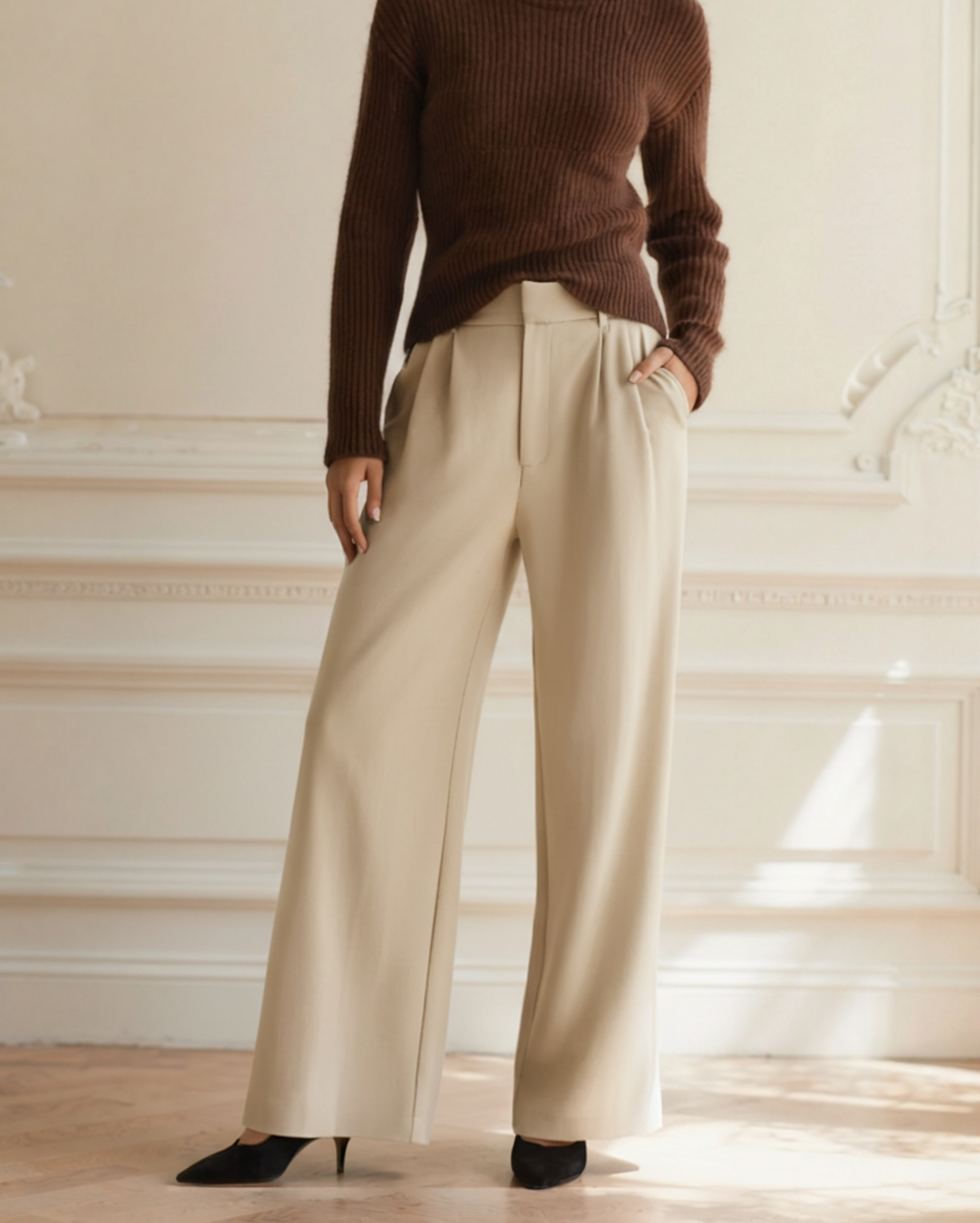 Serena Wide-Leg Trousers - Old Money